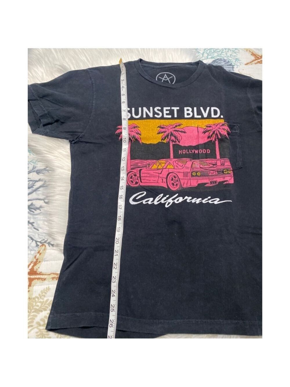 Local Authority men’s Black Pink Sunset Blvd. Short Sleeve Tee S - Picture 5 of 6